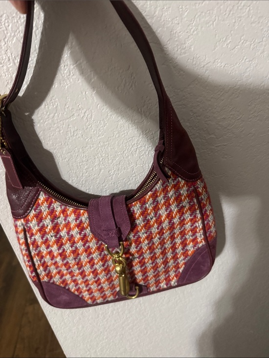 Coach Handbags - Coach Burgundy Leather Patch on Bright Pink Interior